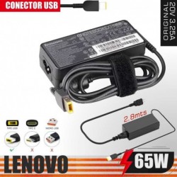 Adaptador para Ideapad Z70-70 Lenovo 65W Punta  Tipo USB...