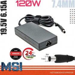 Cargador MSI-Asus 19V 6.32A 120W 7.4mm x 5.0mm